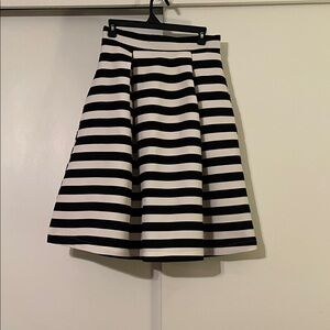 Haute Monde Black and White A-Line Skirt